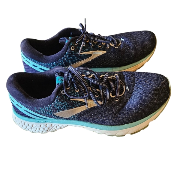 Brooks Women's Athletic Shoes Ghost 11 Running - Navy and Mint - Picture 6 of 9